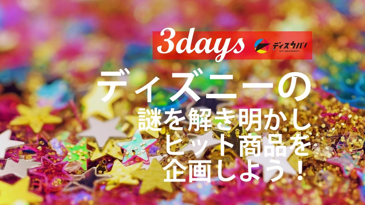 ディズニー探究キャンプ（3days来場） [ヒット商品をマーケティングしよう]
